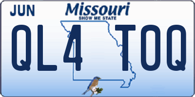 MO license plate QL4T0Q