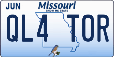 MO license plate QL4T0R