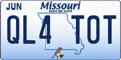 MO license plate QL4T0T