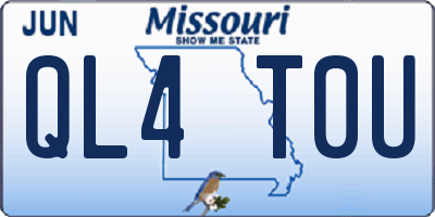 MO license plate QL4T0U