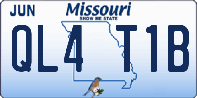 MO license plate QL4T1B