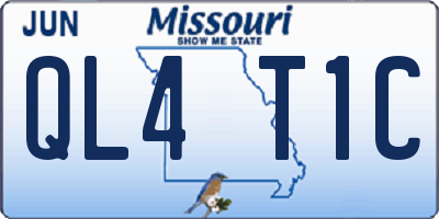MO license plate QL4T1C