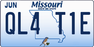 MO license plate QL4T1E