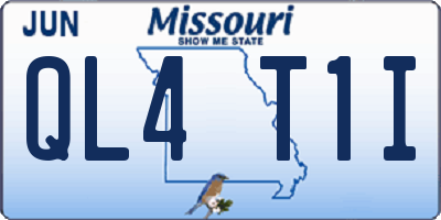MO license plate QL4T1I