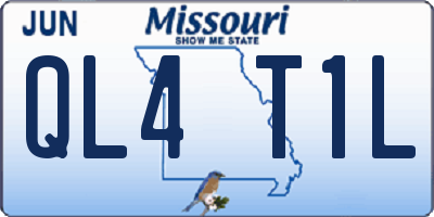 MO license plate QL4T1L