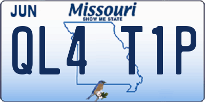 MO license plate QL4T1P