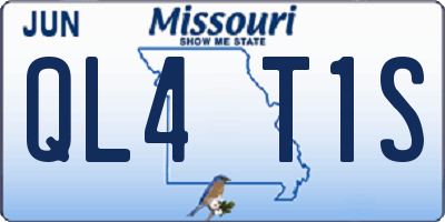 MO license plate QL4T1S