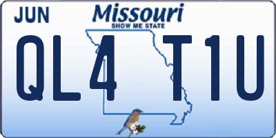 MO license plate QL4T1U