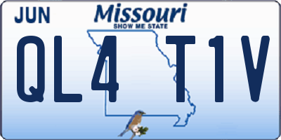 MO license plate QL4T1V