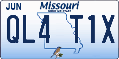 MO license plate QL4T1X
