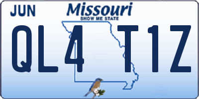 MO license plate QL4T1Z