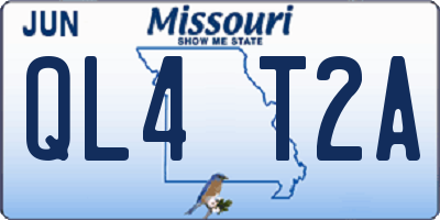 MO license plate QL4T2A