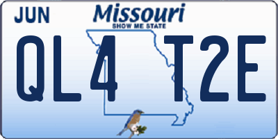 MO license plate QL4T2E
