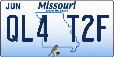 MO license plate QL4T2F