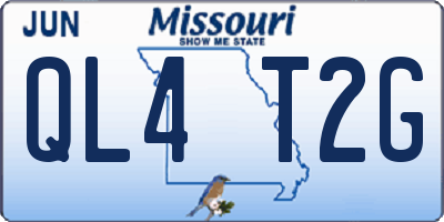 MO license plate QL4T2G