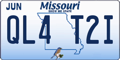 MO license plate QL4T2I