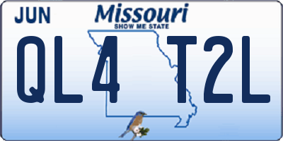 MO license plate QL4T2L