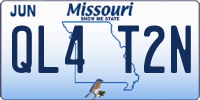 MO license plate QL4T2N