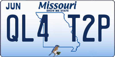 MO license plate QL4T2P