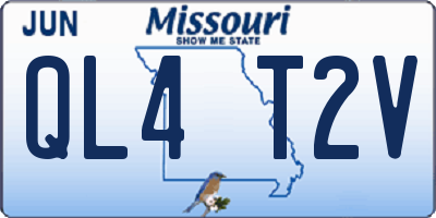 MO license plate QL4T2V