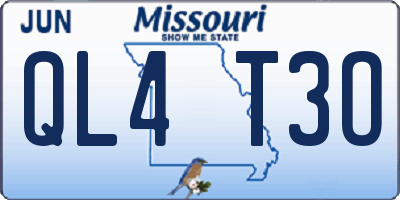 MO license plate QL4T3O