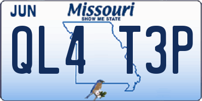 MO license plate QL4T3P