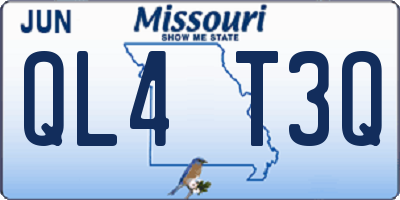 MO license plate QL4T3Q