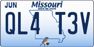 MO license plate QL4T3V