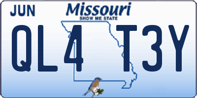 MO license plate QL4T3Y
