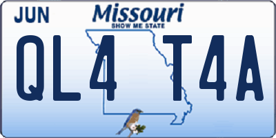 MO license plate QL4T4A