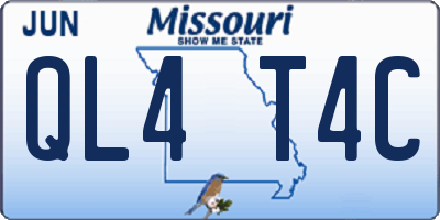 MO license plate QL4T4C