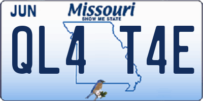 MO license plate QL4T4E