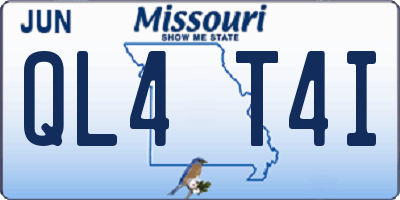 MO license plate QL4T4I