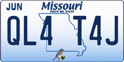MO license plate QL4T4J