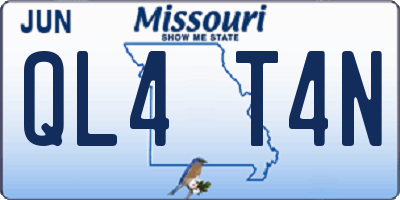 MO license plate QL4T4N