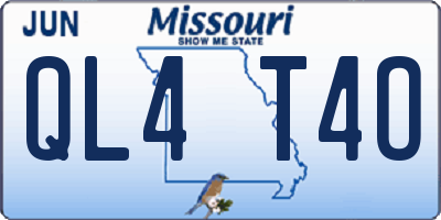 MO license plate QL4T4O