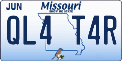 MO license plate QL4T4R