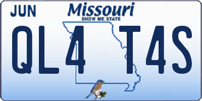 MO license plate QL4T4S