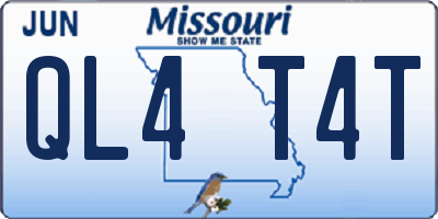 MO license plate QL4T4T