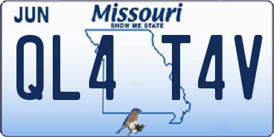 MO license plate QL4T4V