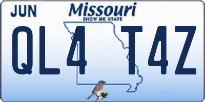 MO license plate QL4T4Z