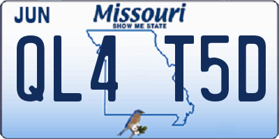 MO license plate QL4T5D