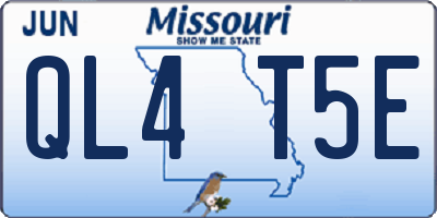 MO license plate QL4T5E