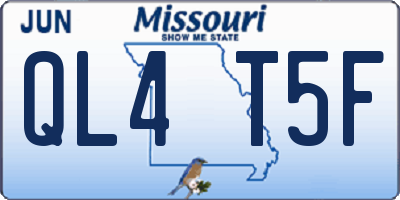MO license plate QL4T5F