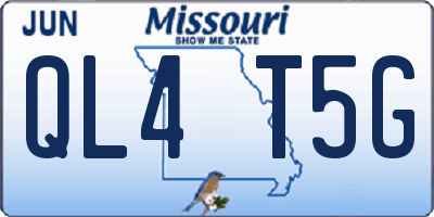 MO license plate QL4T5G