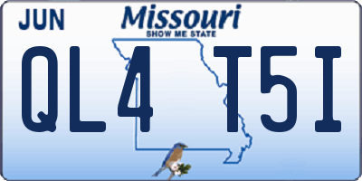 MO license plate QL4T5I