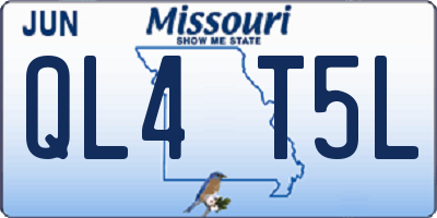 MO license plate QL4T5L
