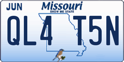 MO license plate QL4T5N