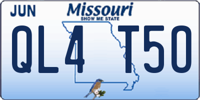 MO license plate QL4T5O