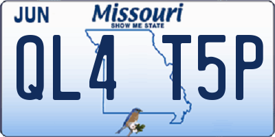 MO license plate QL4T5P